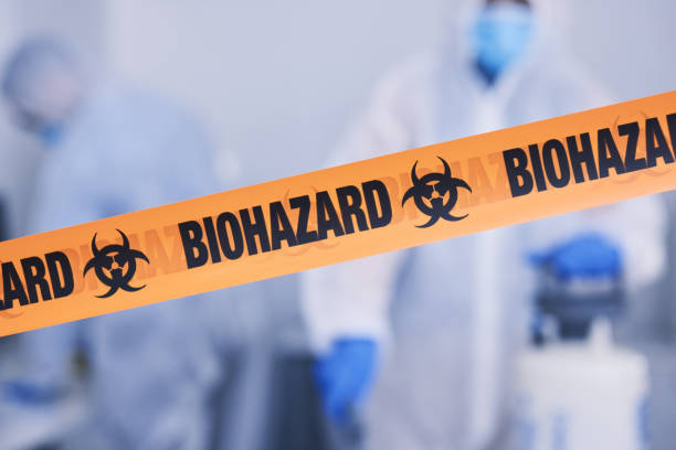 Professional Biohazard technician working in Pointblank, TX